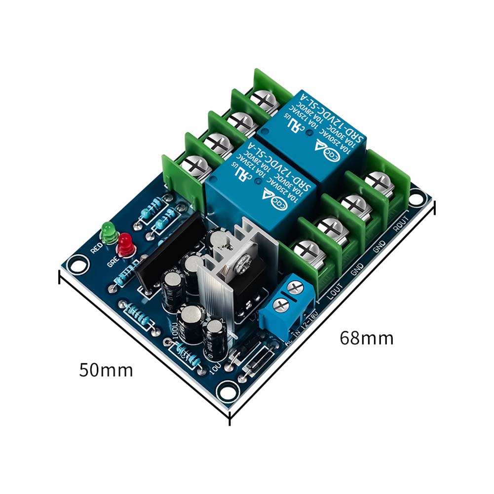 Dual Channel 10A Speaker Protection Circuit Board with Audio Relay for Reliable Speaker Safety and Controlled Power On Delay