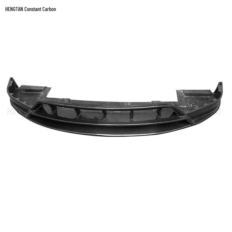 Compatible with Tesla Model X RZ: Carbon Fiber Front Lip & Bumper Diffuser Spoiler Kit.
