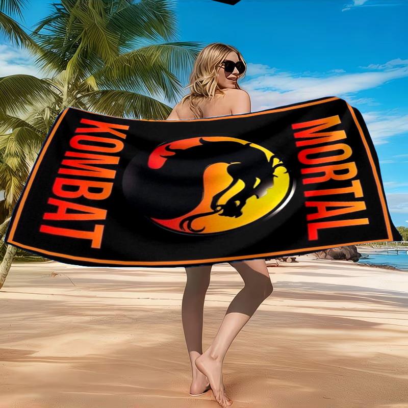 Dark Warrior's Mortal Kombat Beach Towel, Quick-drying, Easy to Care for, Suitable for Both Fitness and Beach Vacations,Sports Essential