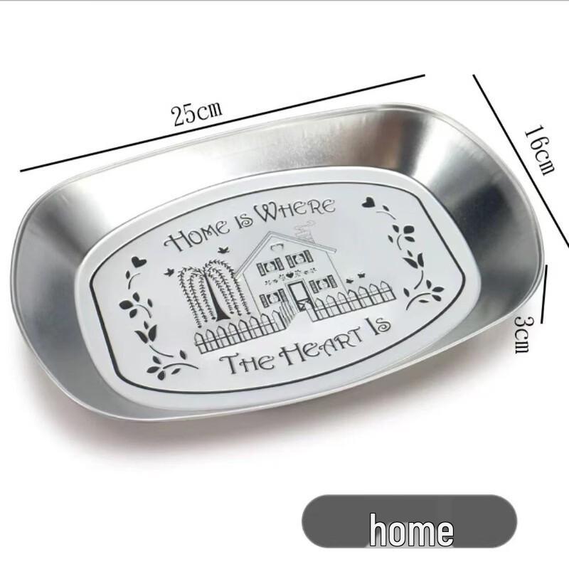 Zhishi Retro Tinplate Rectangular Snack Trays, 10-Pack