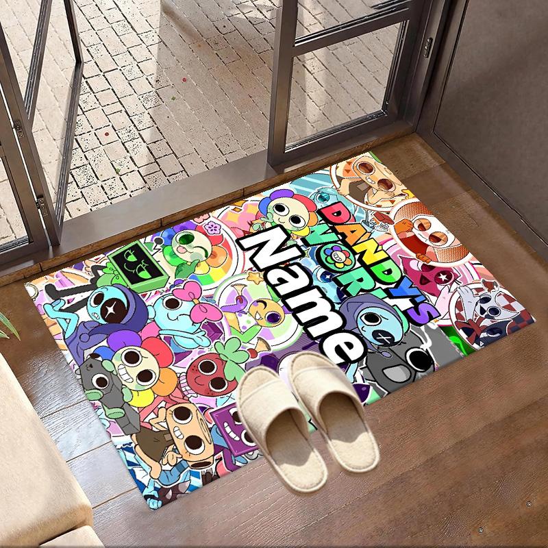 Custom Name Personalized Dandy's World Print Carpet, Versatile Home Decor Rug, for Playroom, Apartment, Balcony, Entryway, Hallway Gift