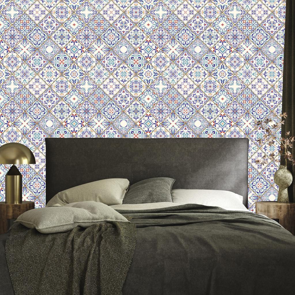 Colorful mosaic and pattern wallpaper for living room and bedroom 50x1000
