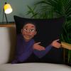KKhaby LLame ACTOR Pillow Case Silky Elegant Comfort Sofa Bed Invisible Zipper