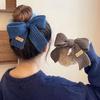 Cute Bow Rubber Band Lamb Wool Bowel Hair Rings Knitted Wool Plush Ponytail Hair Tie Headwear Scrunchies Girls Hair Accessories
