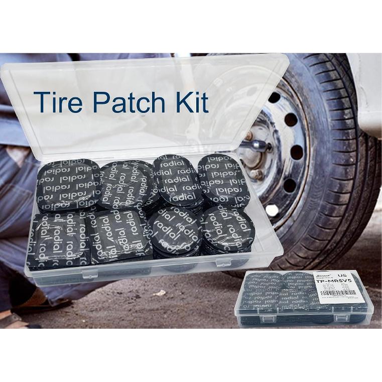 Professional Self-Vulcanizing Tire Repair Patches 96 Pcs - Multi-Size (41Mm To 57Mm) Radial Tire Patch Kit For Cars/Trucks/Motorcycles, Heavy Duty,