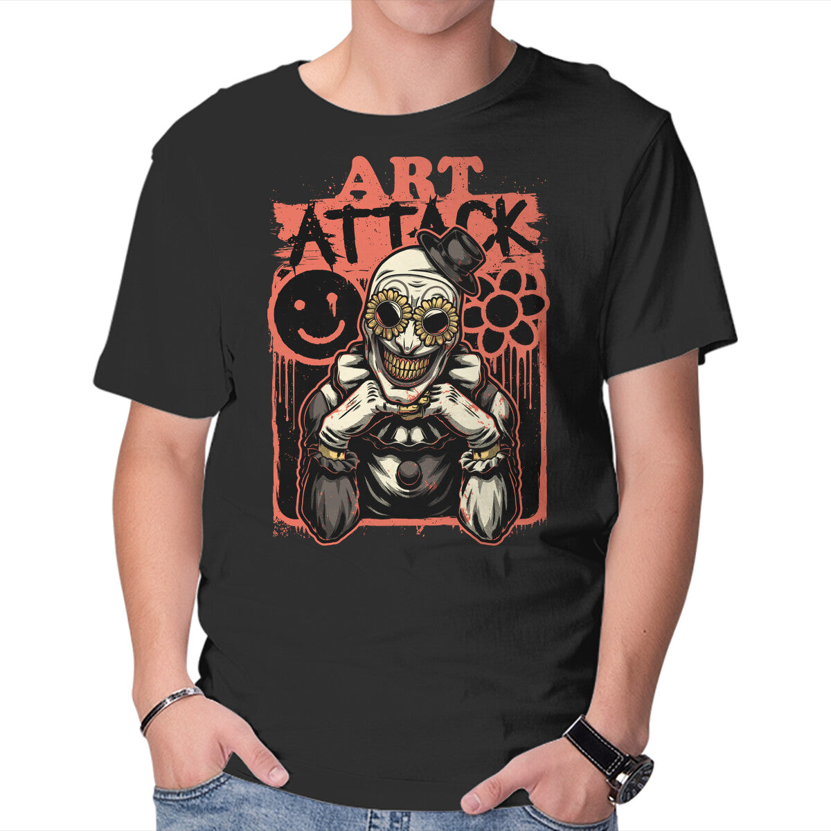Unisex Crew Neck T-Shirt Clown Art TV Show Graphic Short Sleeve Casual Tee XXXXL