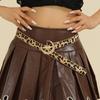 Blingbling Waist Belt for Street Dance Jean Belt Livehouse Punk Waist Chain Stunning Leopard Print Rhinestones