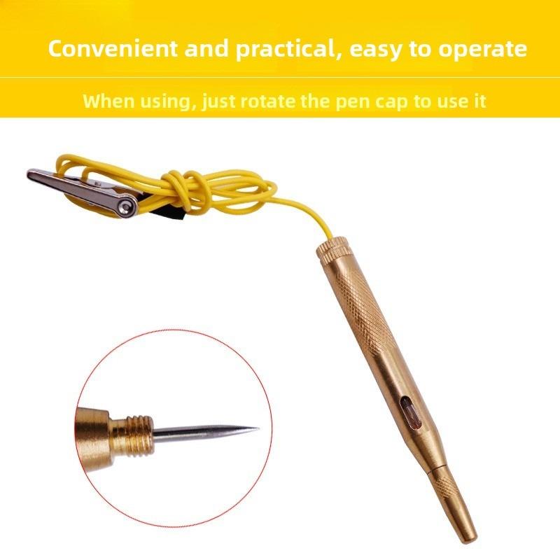 Car Auto Circuit Fuse Voltage Tester A Set DC 6V/12V/24V for Test Light Probe Pen Cable and Clip Circuit Tester
