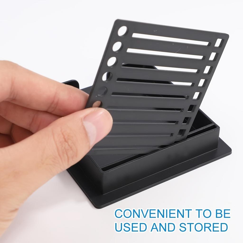[Sticky Notes Holder] Sticky Notes Holder with Stencil, 1pc Post It Notes Dispenser for Office, Study