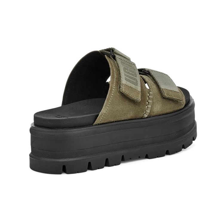 UGG Clem Leder Dicke Sohle Mode Sandalen Damen Sandalen Olive 1118771-BOSD