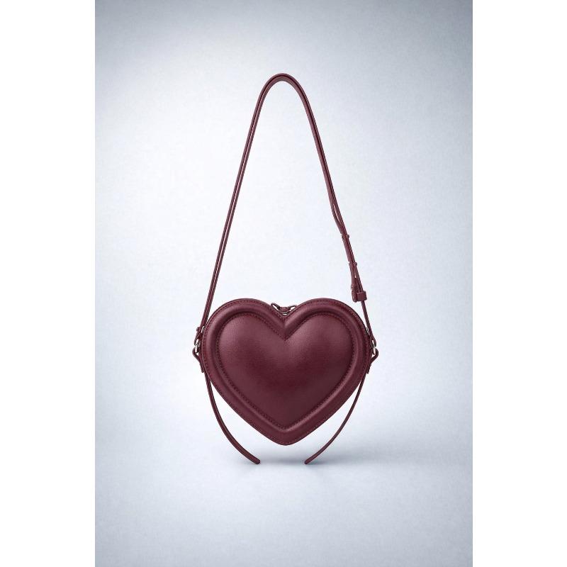 

Niche design love bag shoulder bag new women messenger bag sweet cool bag Valentine s Day gift бордовий