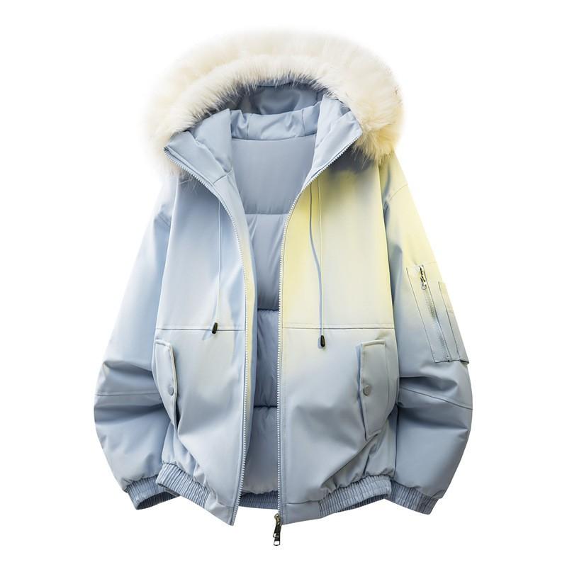 2026 Mens Womens Parka Coat Thick Hooded Winter Cotton Jacket Casual Loose Fit