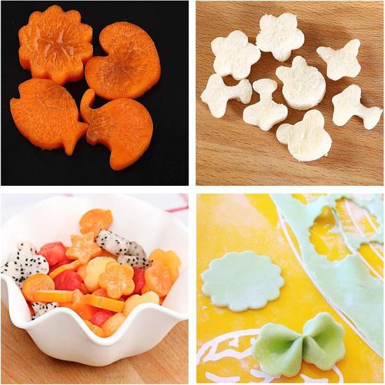 DYS Sada nerezových vykrajovátek na sušenky, Mini vykrajovátka na ovoce, Opakovaně použitelné DIY pekařské kuchyňské náčiní, na ovoce, zeleninu, pečivo