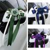 2/4/6/8pcs Wedding Car Rear View Mirror Bow Decoration Car Bow Silk Flower Simulation Flower Bow Decoration Wedding Decorations