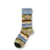 French Retro Abstract Oil Painting Mid-Calf Socks - Trendy Autumn/Winter High-Top Creative Combed Cotton for Women