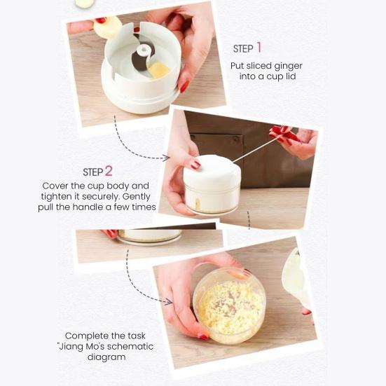 Manual Garlic Chopper Hand-Pulled Garlic Masher Mini Food Processor for Ginger Pepper Nuts Fruit And Vegetable Chopper