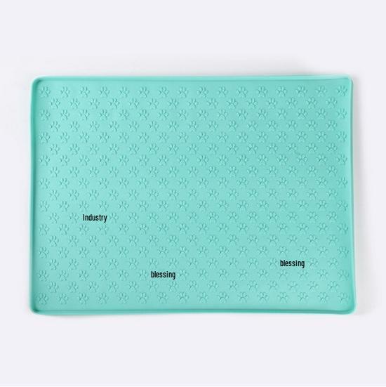 Large Non-Slip Silicone Pet Feeding Mat - Easy to Clean, Foldable, Waterproof Cat & Dog Paw Pad