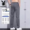 PLAYBOY Pantalon Décontracté Droit en Soie Glacée pour Homme