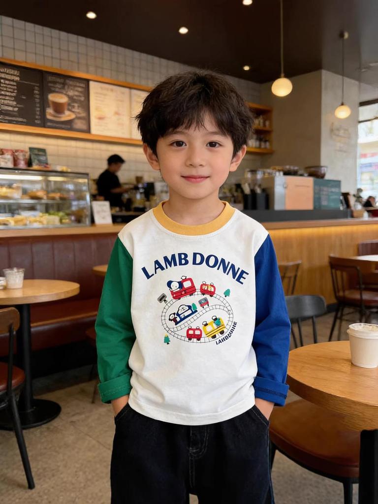 2026 Spring Arrival: Kids' Cartoon Long Sleeve Base Layer for Toddlers & Children