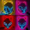 Halloween Cat Face Mask Halloween Glow LED Masks Anime Cosplay Masks Halloween Christmas Party Lighting Cat Masks