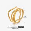Wholesale High End Waterproof Three-dimensional M Letter Hollow Stainless Steel Finger Ring Trendy for Women Personalize Jewelry