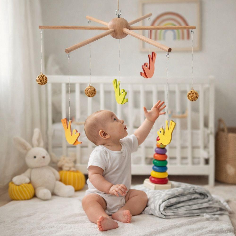 Anti-rust Wooden Mobile Frame Smooth Wind Chime Frame DIY Wind Chime Kit Garden Decor