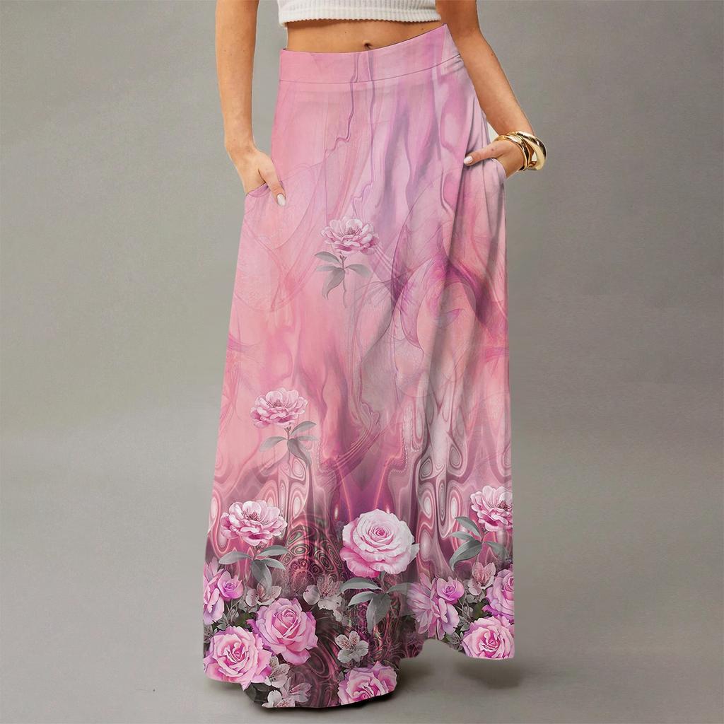 Women's Flowy Maxi Dress Regular Casual Summer Bohemian Skirt