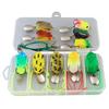 Esche per rana Topwater Set Aspetto realistico Design con gancio affilato Rana Esche morbide artificiali Esche per rana simulate d'acqua dolce