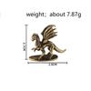 Solid Brass warcraft Pterosaur Dragon Small Statue Desktop Ornament Figurines Retro Home Decoration