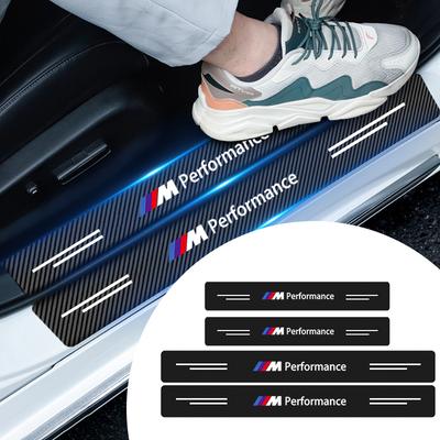 4 יחידות הגנה לסף דלת רכב מסיבי פחמן מדבקת תלת מימד אביזרי רכב עבור E46 E90 E60 F30 F10 E39 E36 F20 G30 G20 E87 E92 E91