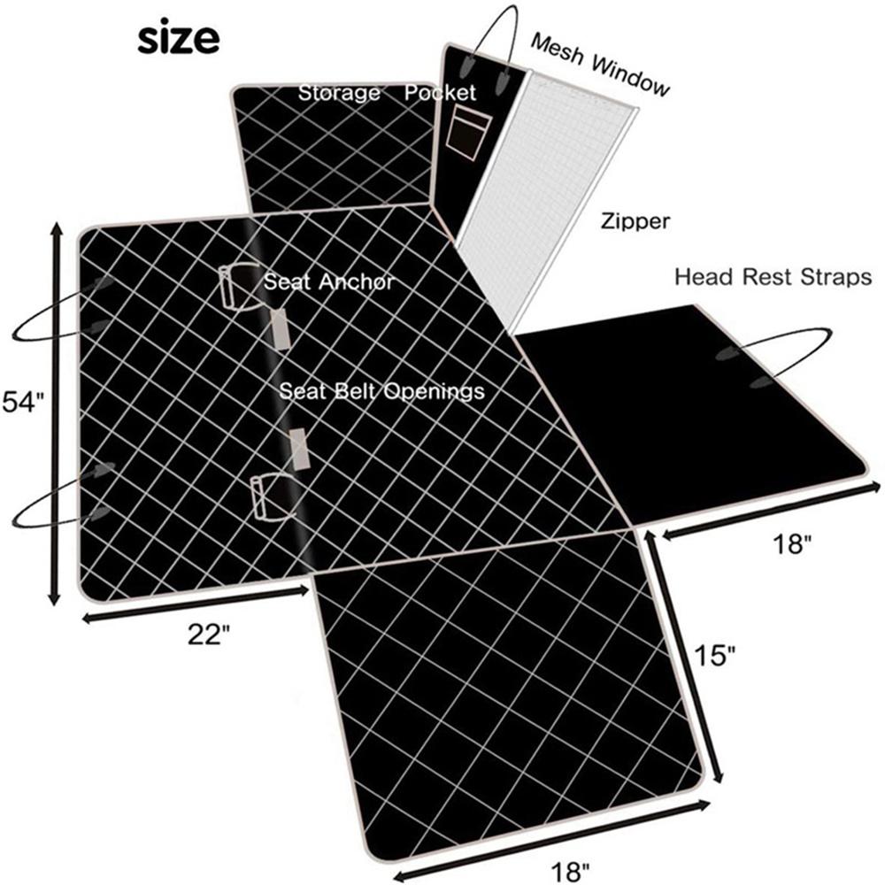 Car Rear Back Seat Cover For Pet Cat Dog Carrier Travel Mat Hammock Waterproof