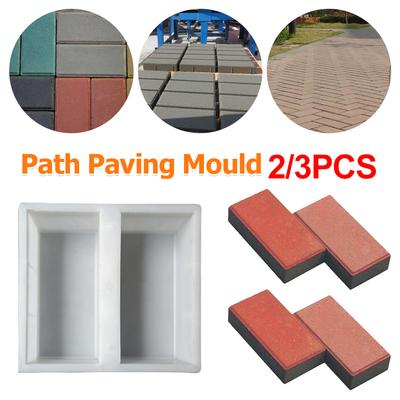 2/3 ks DIY betonová forma dlažba plastová šablona na výrobu cest rychlá betonová cihla 10x20x6cm opakovaně použitelná barevná forma na cihly