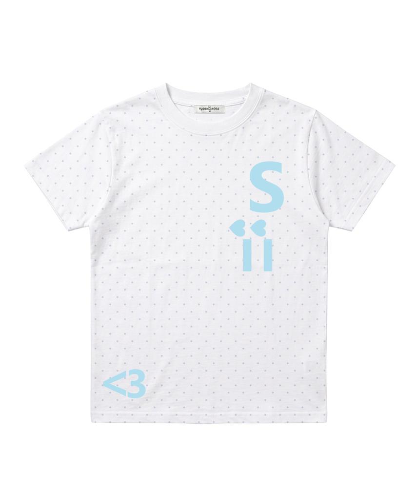 PAGESIISII Heart Sisi Print Dot Standard Fit Short Sleeve T-Shirt Light Pink