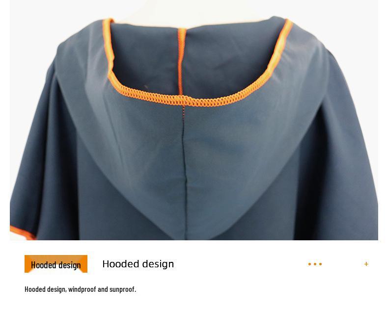 Microfiber Quick-Dry Beach Robe - Solid Color, Absorbent Changing Poncho