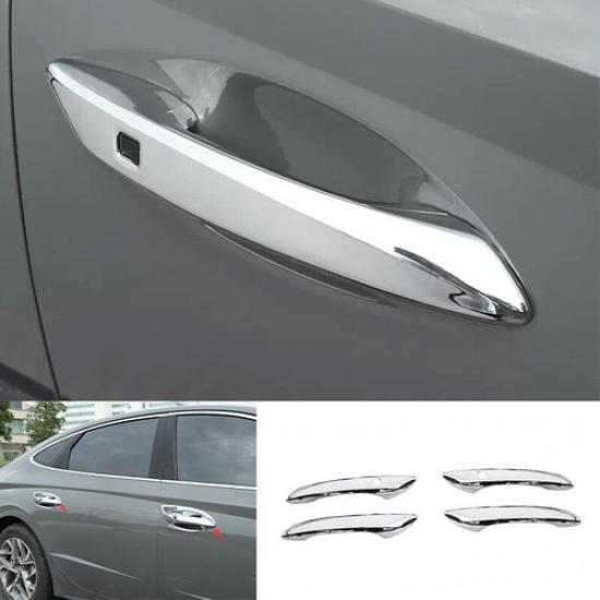 For Hyundai Sonata 2020-2023 Style Chrome Car Door Handles Cover Trim Decor 4PCS