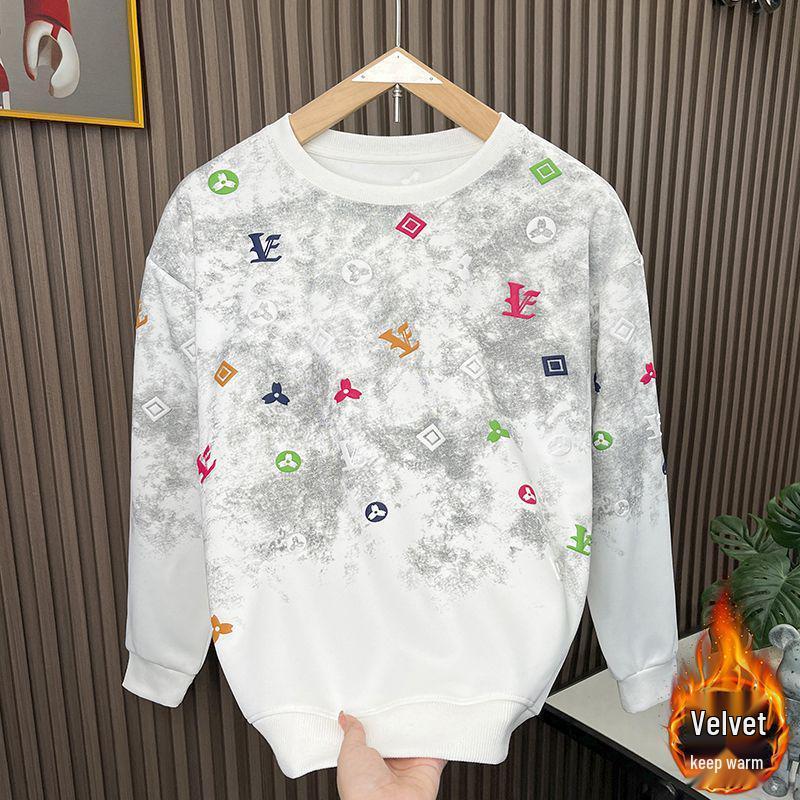 

2025 Trendy Men s Street Style Hoodie - Spring/Autumn Cool, Lazy Chic, Internet Celebrity Long Sleeve 4XL