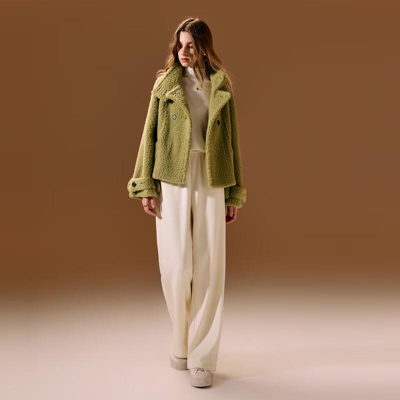 Sancai Women's Fleece-Lined Loose Wide-Leg Casual Pants