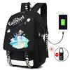 Backpack Anime, Genshin Surrounding Large Capacity Student School Bag Outdoor Travel Bag