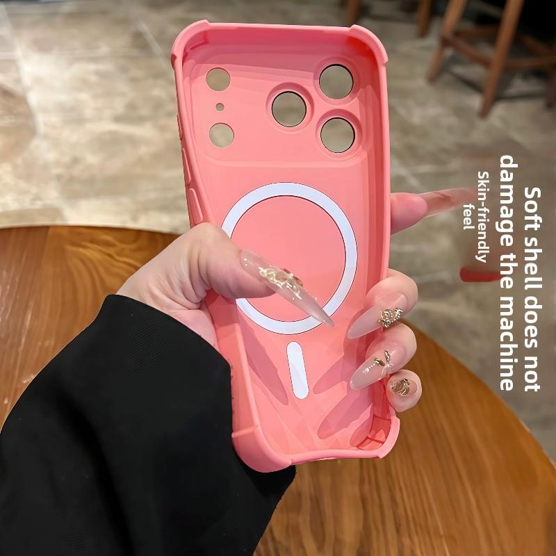 Magnetický nárazuvzdorný silikonový nárazník Pouzdro na telefon Pro iPhone17 16 15 14 13 12 17ProMax Plus Pro Magsafe Bezdrátové nabíjení Kryty