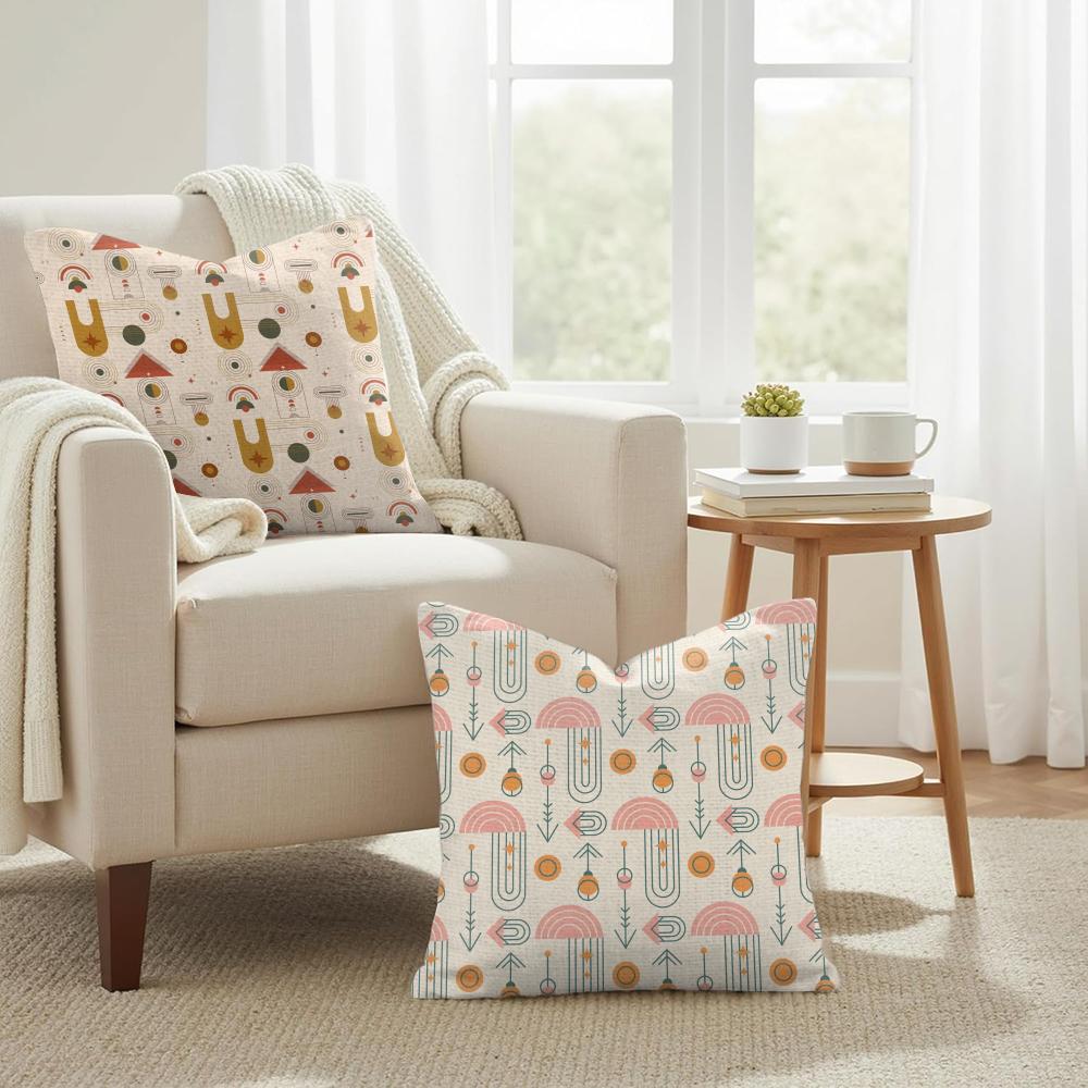Boho Plant Nordic Cushion Cover Natural Linen Organic Fabric DoubleSided Printing Couch Pillow Covers Home Decor