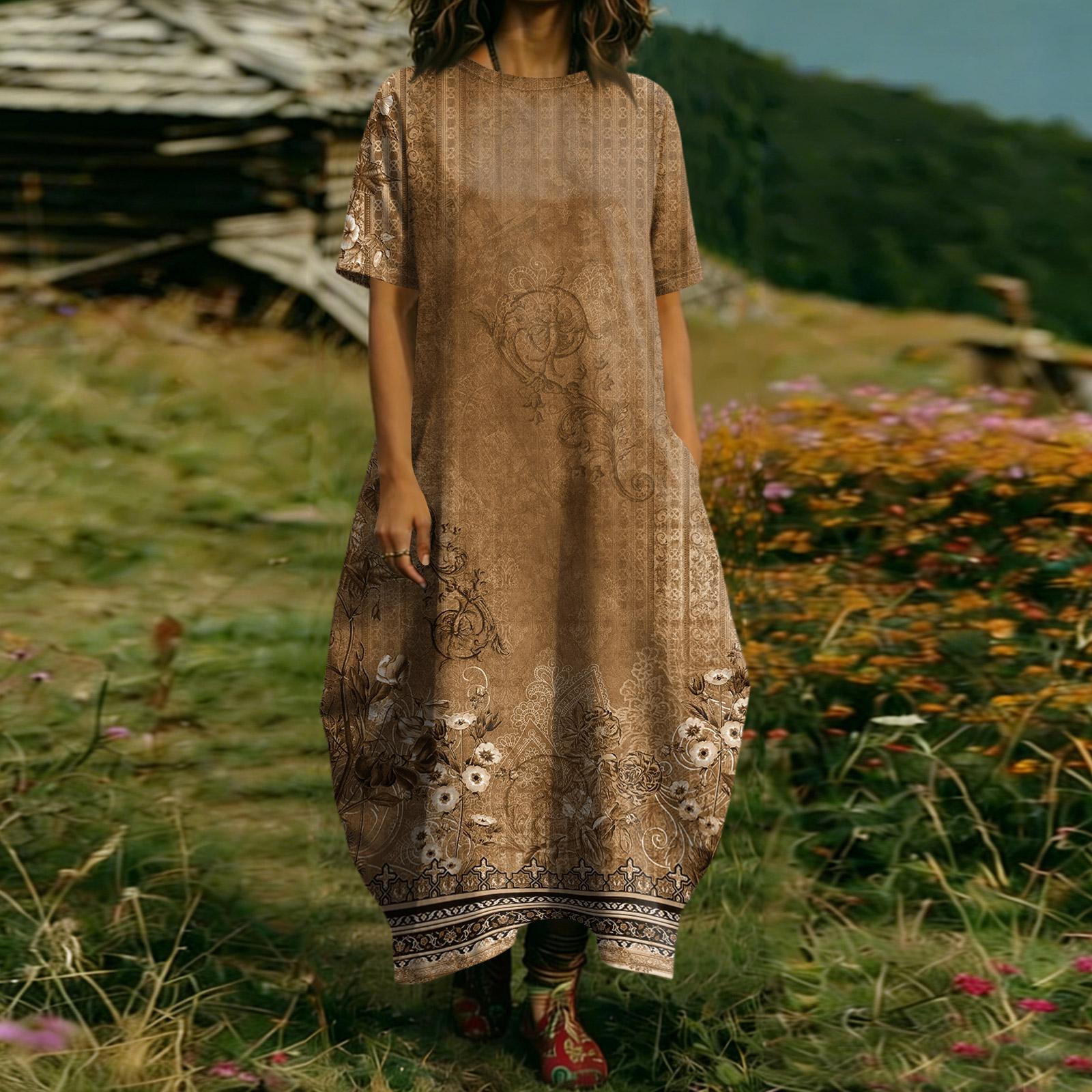 

Жіноча Модна Кольорова Сукня З Коротким Рукавом З Кишенею XL жовтий