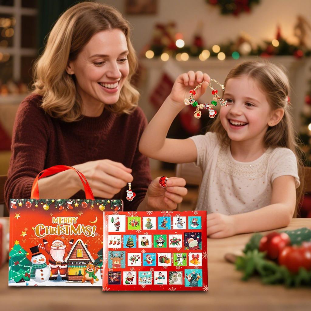 Christmas Calendar Advent 2025 Countdown Calendar DIY Jewelry Making Kit Jewelry Making Kit For Daughter Teenagers Women Holiday