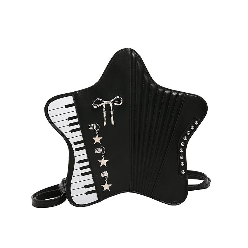 Niche Versatile Five-pointed Star Bag 2025 New Literary and Retro Piano Modeling Shoulder Bag Ins Trendy Messenger Bag