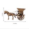 Antique Finish Horse Carriage Brass Showpiece (13 Cm X 6 Cm X 8, Brown and Golden)