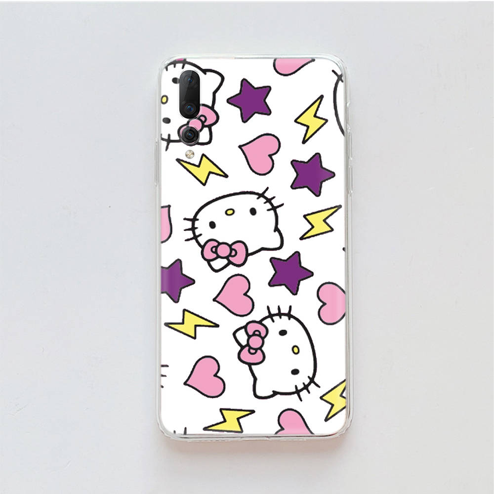 Transparent Case for Samsung A04 A14 A23 M33 M53 Realme 10 9 C35 C55 VIVO X80 Infinix Hot 30 Note 11 Tecno Spark 8P Pro L-28 Cute Hello Kitty