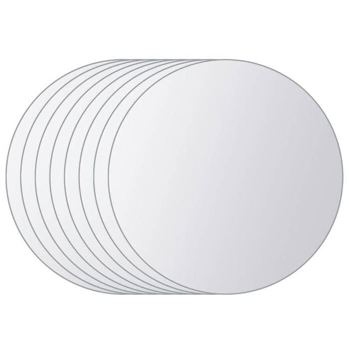 VidaXL Carreau de miroir 8 pcs Rond Verre