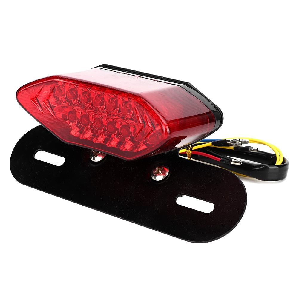 Universal Vintage Motorcycle LED Tail Light Turn Signal Lamp Taillight Fits for YamahaSmoking