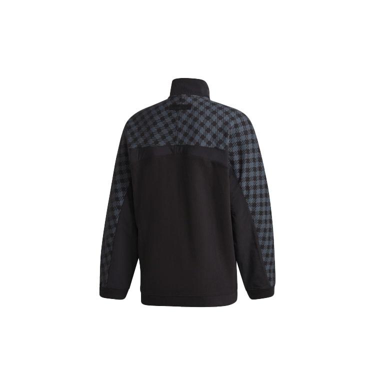 adidas originals D Sweat Grp Half Zipper Plaid Casual Sports Black Men's GD9322
