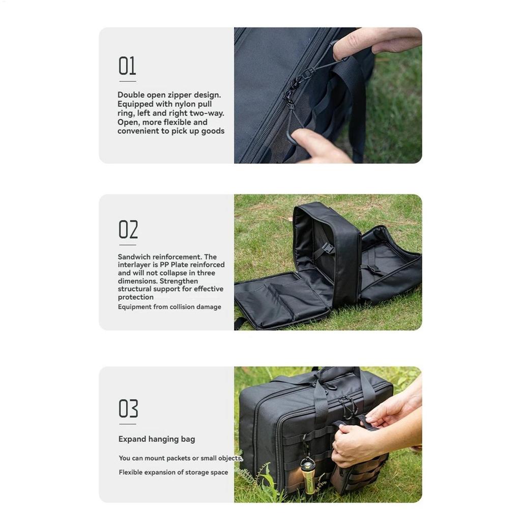Camping Storage Box Waterproof Organizer With Handle 46L Camping Gear Organizer Sack For Outdoor Hiking Beach Picnics Weekend