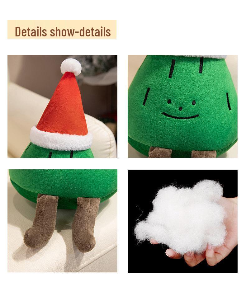 Small Plush Christmas Tree Doll Ornament - Festive Decoration & Gift